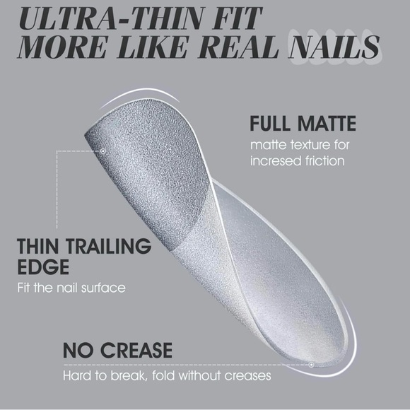 Almond Nail Tips Matte Medium Almond Full Cover Gel False Nails Tips 204 Pcs - Picture 3 of 4